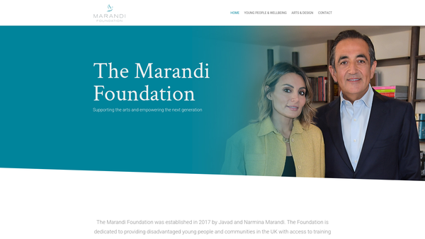 Screenshot of the The Marandi Foundation website