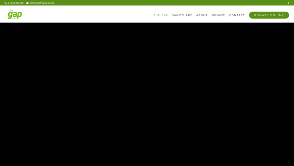 Screenshot of the The Gap - Wales website