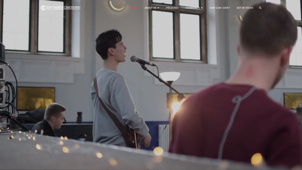 Screenshot of the City Church Lancaster website