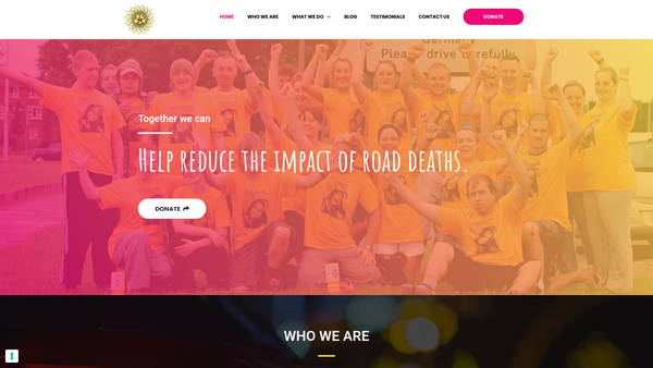 Screenshot of the Naomi Cheri Gough Foundation website
