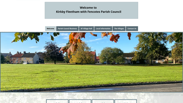 Screenshot of the Kirkby Fleetham Village Hall website