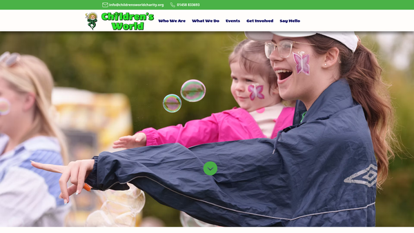 Screenshot of the Children's World website