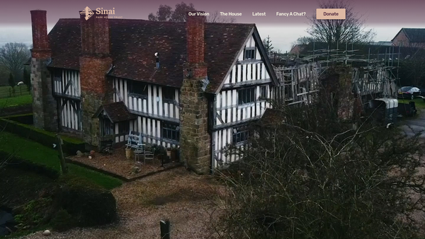 Screenshot of the Sinai Park House Trust website
