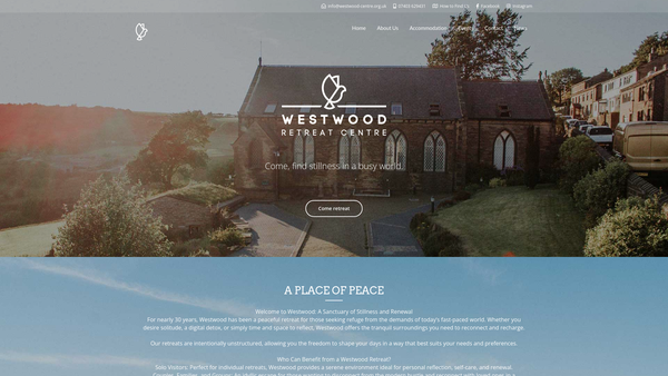 Screenshot of the Westwood Christian Centre website
