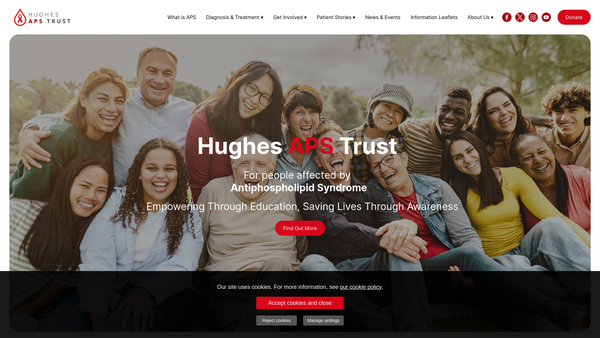 Screenshot of the Hughes APS Trust website