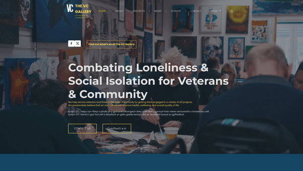 Screenshot of the The VC Gallery website