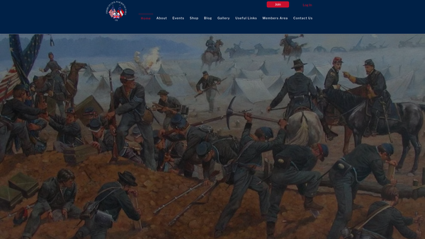 Screenshot of the The American Civil War Round Table (UK) website