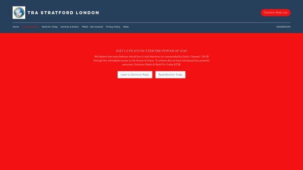 Screenshot of the The Redeemed Assemblies (Canaanland) website