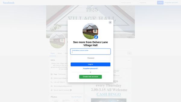 Screenshot of the Delves Lane Community Association website