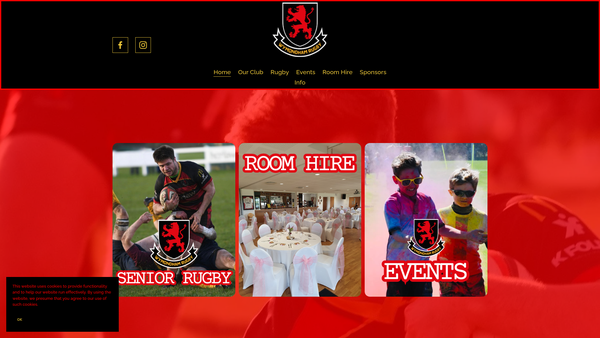 Screenshot of the Wymondham Community Rugby Trust website
