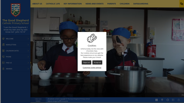 Screenshot of the The Good Shepherd Catholic Primary School Fund website