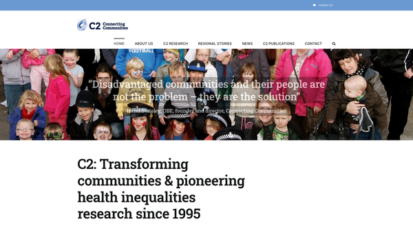 Screenshot of the C2 National Network Of Connected Communities website