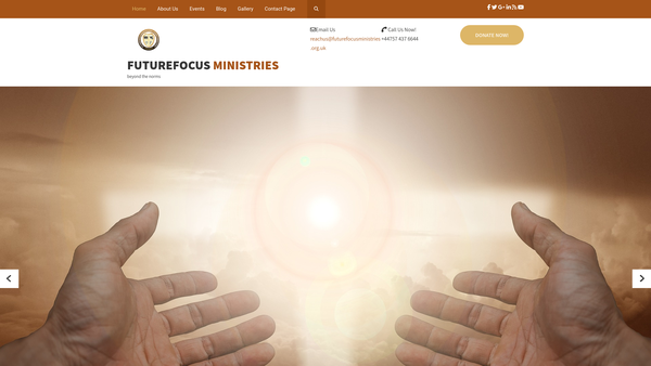 Screenshot of the Futurefocus International Church Ministries website