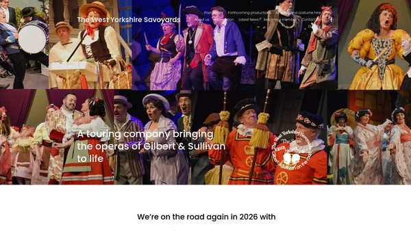 Screenshot of the The West Yorkshire Savoyards website