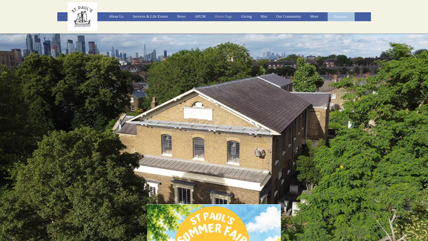 Screenshot of the The Parochial Church Council Of The Ecclesiastical Parish Of St Paul's, Clapham website