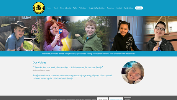 Screenshot of the Flexicare (Oxford And Abingdon) website