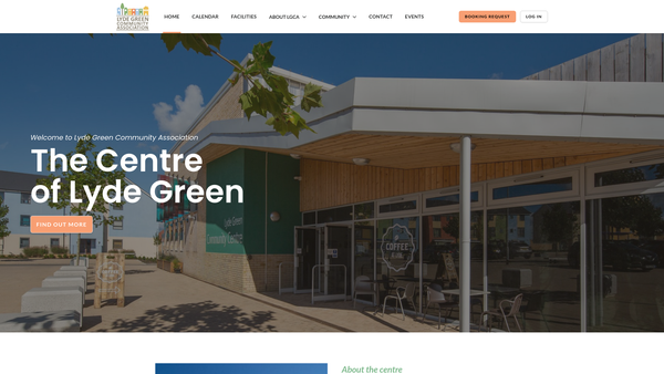 Screenshot of the Lyde Green Community Association website