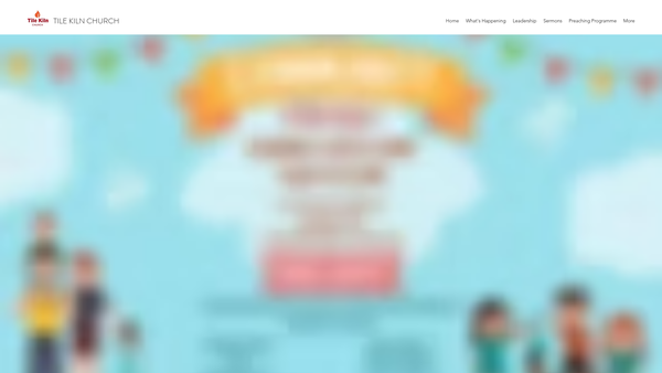 Screenshot of the Tile Kiln Church website