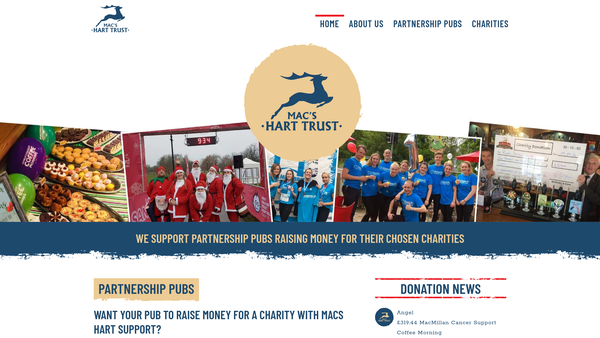 Screenshot of the The Macs Hart Trust website