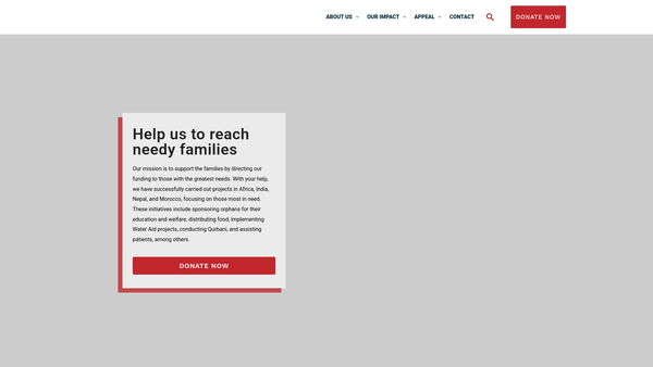 Screenshot of the Wellbeing Care Foundation website