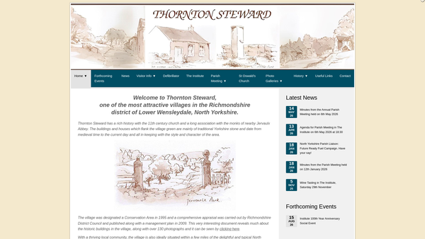 Screenshot of the Thornton Steward Institute Foundation website