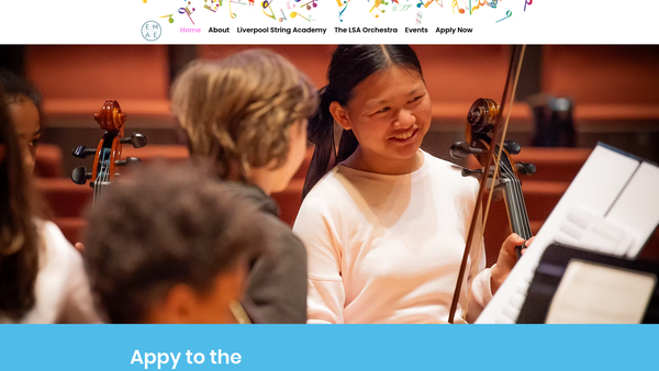 Screenshot of the Early Music As Education website