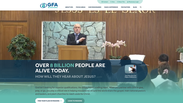 Screenshot of the Gospel Fellowship Association UK website