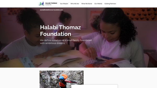 Screenshot of the Halabi Thomaz Foundation website