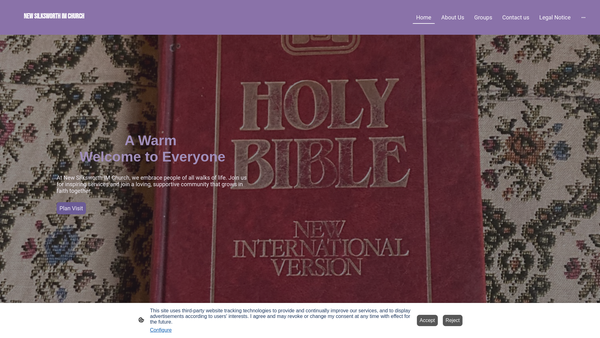 Screenshot of the New Silksworth Independent Methodist Church website