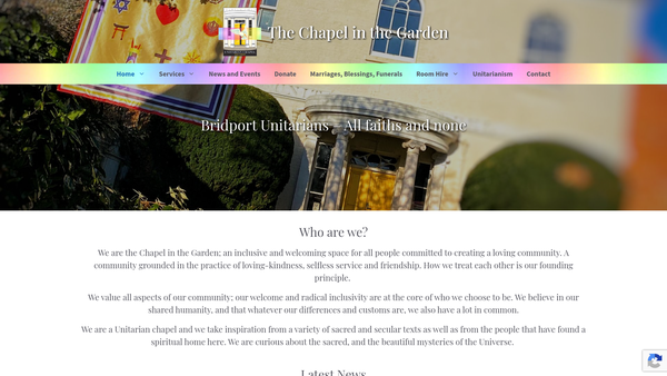 Screenshot of the The Chapel In The Garden, Bridport website