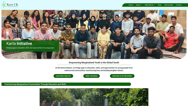 Screenshot of the The Karta Initiative website