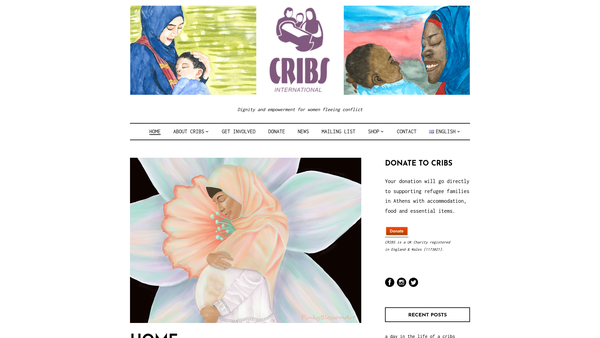 Screenshot of the Cribs International Ltd website