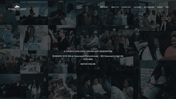 Screenshot of the The Higher Place (Disciples Of Christ Bible Church) website