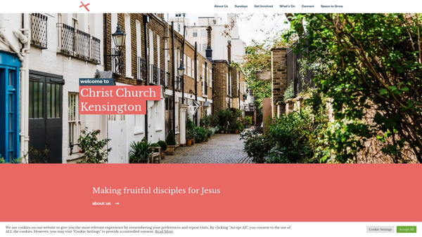 Screenshot of the The Parochial Church Council Of The Ecclesiastical Parish Of Christ Church, Kensington website