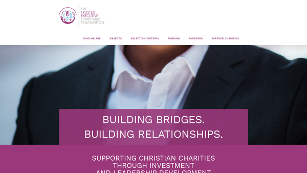 Screenshot of the The Trusted Executive Charitable Foundation website