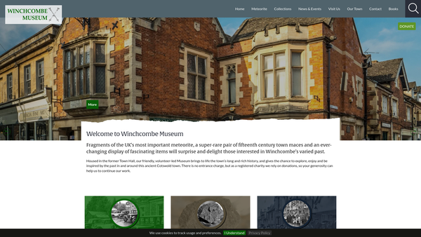 Screenshot of the Winchcombe Town Trust website