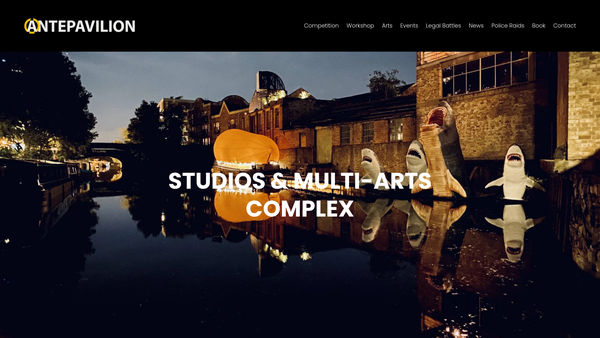 Screenshot of the Antepavilion Ltd website
