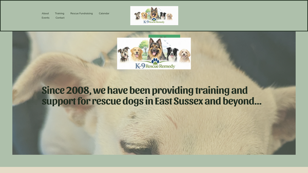 Screenshot of the K-9 Rescue Remedy website