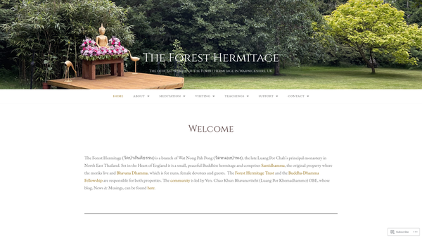 Screenshot of the The Forest Hermitage Trust website