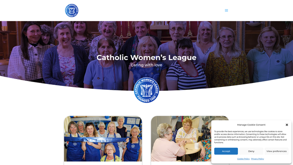 Screenshot of the Catholic Women's League Of England And Wales CIO website