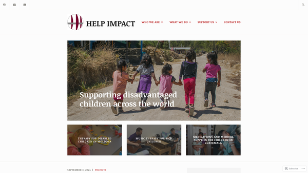 Screenshot of the Help Impact website