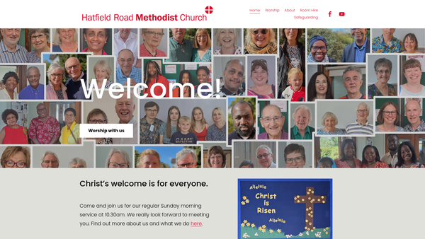 Screenshot of the The Methodist Church, Hatfield Road, St Albans website