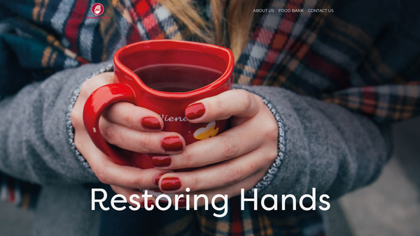 Screenshot of the Restoring Hands website
