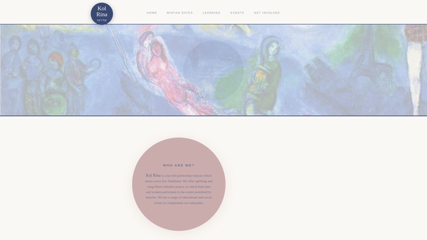 Screenshot of the Kol Rina website