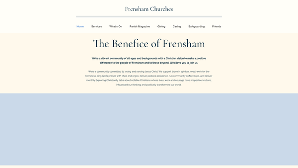 Screenshot of the The Parochial Church Council Of The Ecclesiastical Parish Of Frensham website