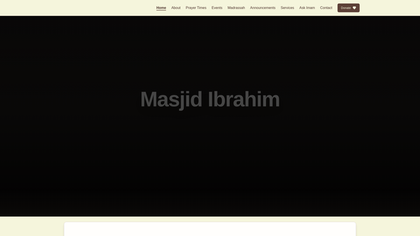 Screenshot of the Slough Ummah Trust website