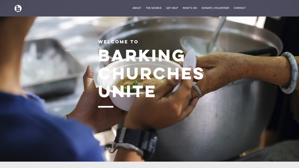 Screenshot of the Barking Churches Unite (Bcu) website