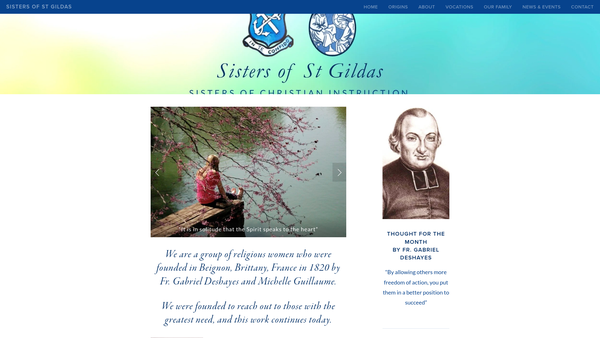 Screenshot of the The Sisters Of Christian Instruction (St. Gildas) CIO website