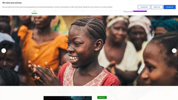 Screenshot of the Nurture The Children International website
