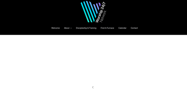 Screenshot of the Worship 24/7 Network website